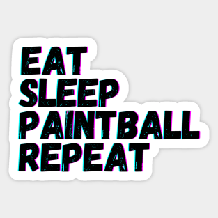 Eat Sleep Paintball Repeat Sticker